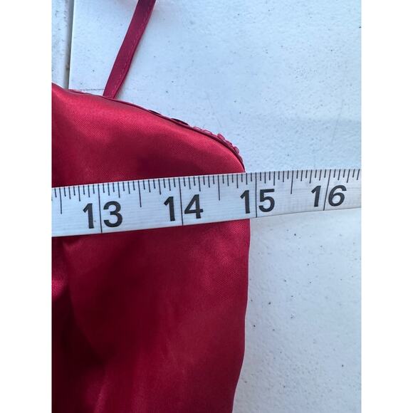 Vtg Kaelyn Max Womens Babydoll Top Size L Fairy Vamp Sexy Y2K Whimsigoth Red - Picture 12 of 15